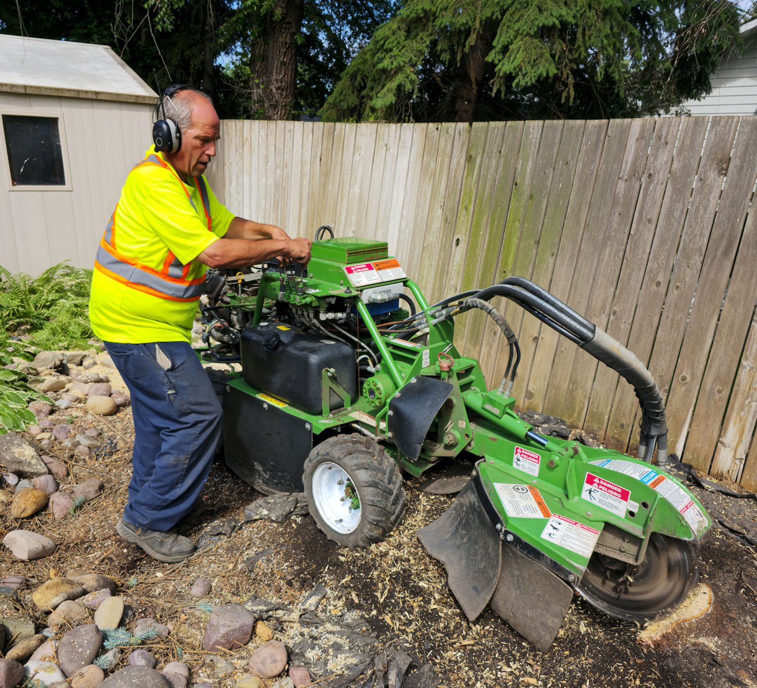 Edmonton stump removal using stump grinder